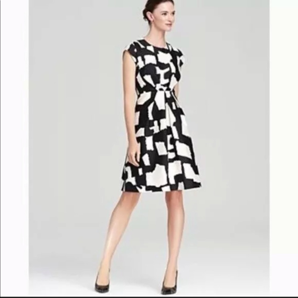 Kate Spade Jane Black & White Abstract Dress - Picture 1 of 9